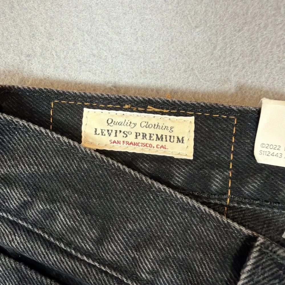 Levis Premium Men 555 Relax Fit Straight Leg Jeans 30x30 Black NWT 100% Cotton